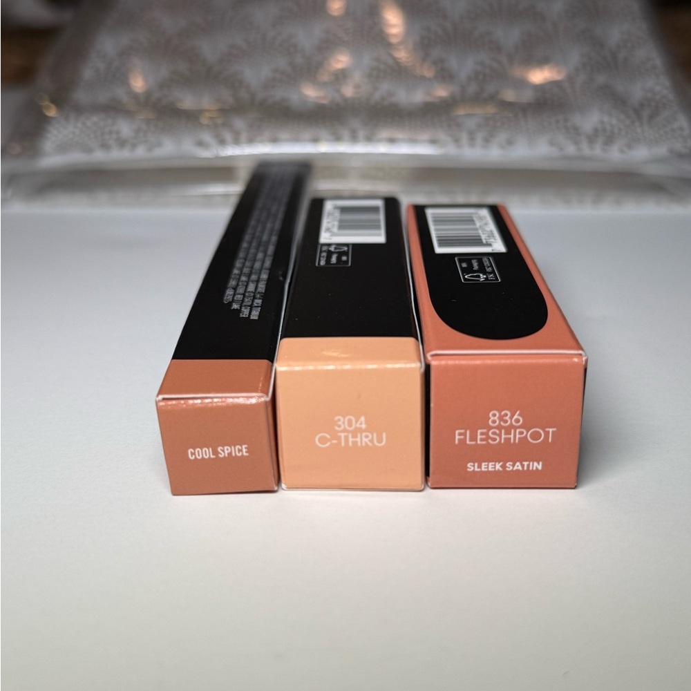 MAC Lipstick Trio - Cool Spice, C-Thru, Flespot